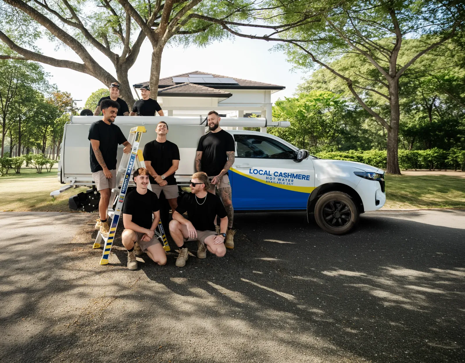 Local Cashmere Hot Water team and ute